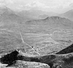 Monte Trocchio visto da una postazione tedesca.