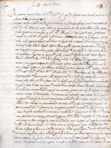 Tav. 1. Montecassino, Archivio dell’Abbazia, notaio Giuseppe Antonio Pacifico di Arpino, Protocollo del 1656, f. 43r.