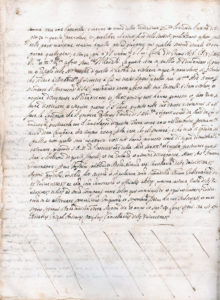 Tav. 2 (sopra) Montecassino, Archivio dell’Abbazia, notaio Giuseppe Antonio Pacifico di Arpino, Protocollo del 1656, f. 43v.